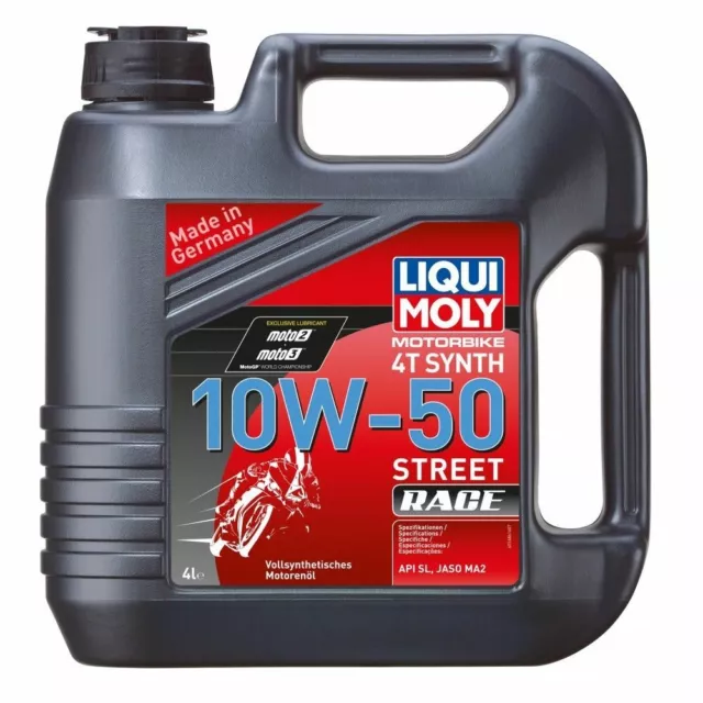 (15,35€/1l) Motoröl 4T Synth 10W-50 Street Race 4l Liqui Moly 1686