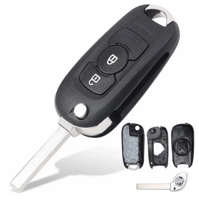 Flip Remote Key Shell Case pour Opel Vauxhall Astra K 2015 2016 2017 2 Bouton
