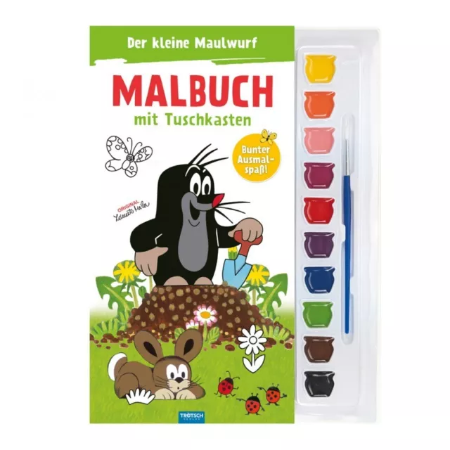 Malbuch mit Tuschkasten Maulwurf