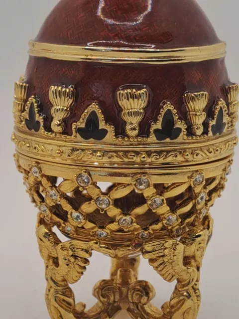 Joan Rivers Russian Egg Imperial Treasures Enamel Potpourri Red, Gold, Crystals