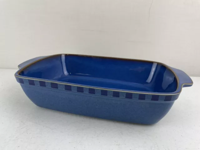 Large Denby REFLEX Lasagne Roaster Pie Casserole Dish 35.5 x 22.5 cm Blue VGC