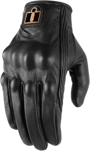 Pursuit Street Leather Motorcycle Gloves Black Small Icon 3301-3837