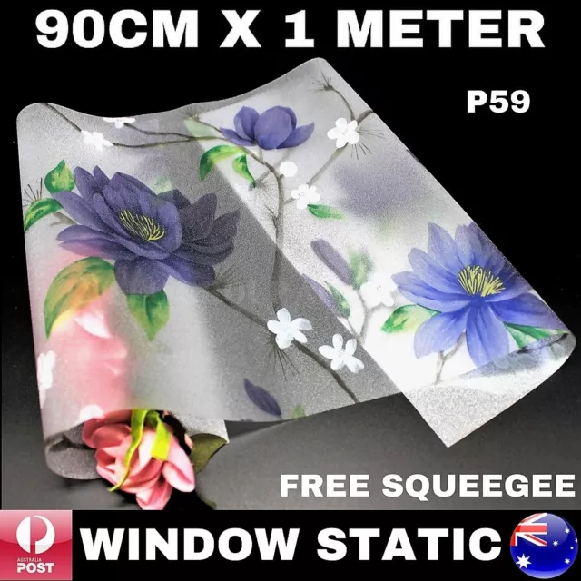90CM x 1M Static Cling Glueless Reusable Removable Privacy Window Glass FilmHP59