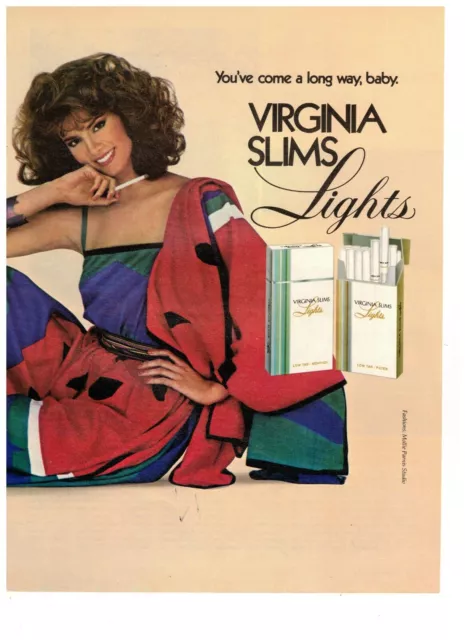 Virginia Slims Lights Come a Long Way Baby Vintage 1993 Print Ad