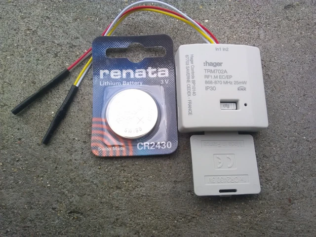 HAGER - Kit double va et vient KNX radio Réf. TRK152M