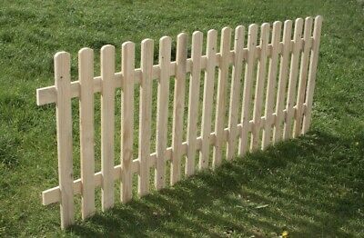 Steccato arredo orto aiuole staccionata in legno colore ciliegio varie misure 