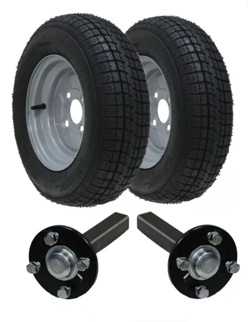 145R10 High speed trailer kit 145r10 road legal wheels hub & stub axle