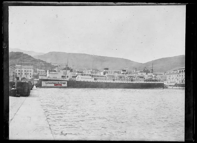 Port-Vendres 6x9cm Black & White Negative Antique Photo Glass Plate?