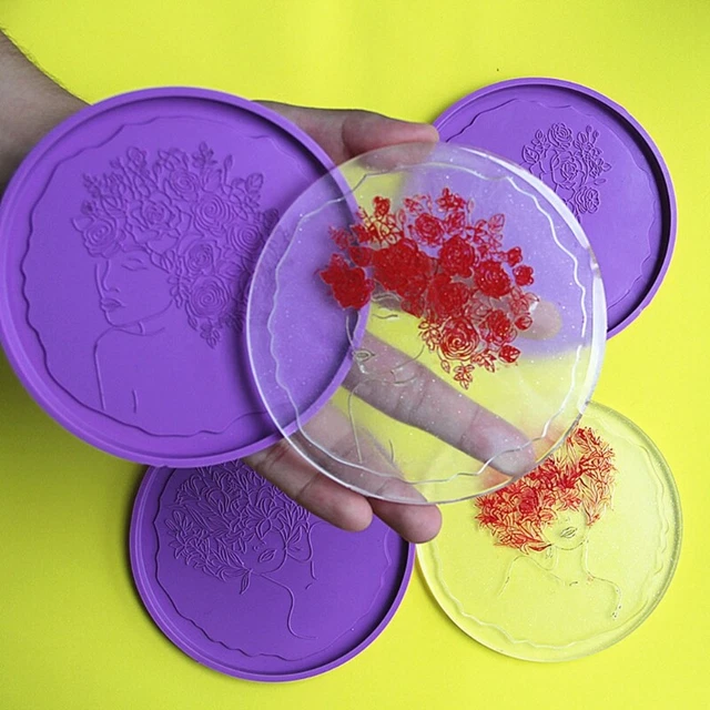 Silicone Irregular Coaster Mold Epoxy Resin Casting Molds for Home Decoration
