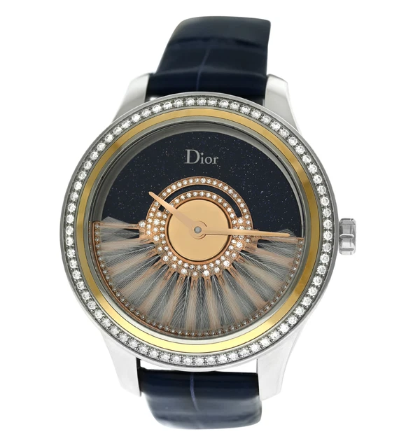 Dior Grand Bal Plume CD153B2GA001 Diamonds MOP Gold/Steel 36MM Ladies'