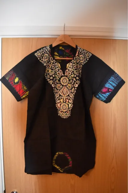 Camicia caftano unisex Dashiki stampa tribale africana - multicolore (piccola)