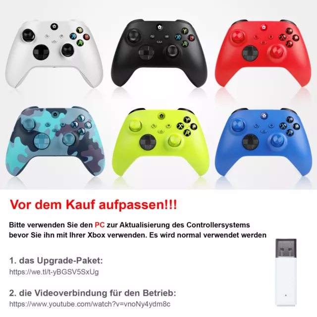 DE Wireless Controller Für Microsoft Xbox One Serie X/S PC Gamepad Win7 11 Jack 2