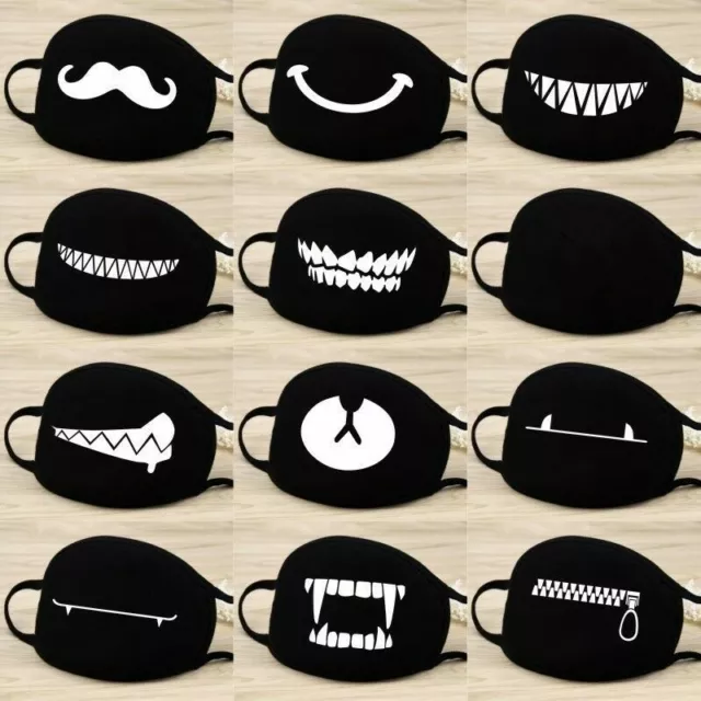 Adult Unisex Black Anti-Dust Cotton Mouth Face Mask Half Masks Outdoor Cycling