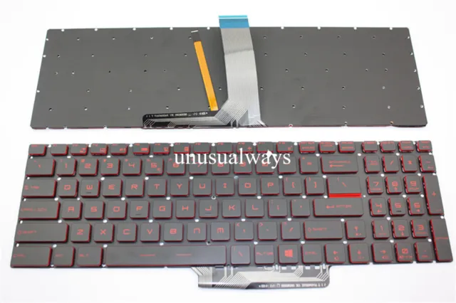 Red Backlit Keyboard for MSI GV62 7RC 7RD 7RE 8RC 8RD 8RE GV62VR 7RF GV72 7RD
