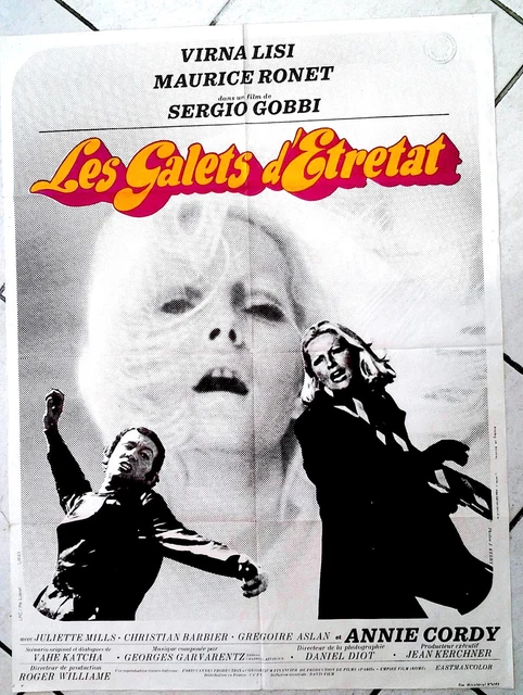 Affiche ciné LES GALETS D'ETRETAT Sergio GOBBI Annie CORDY Virna LISI 1972 60X80