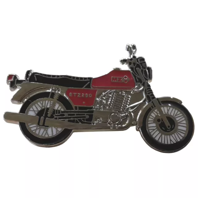 Pin Anstecknadel MZ ETZ250 rot Plakette Geschenk Fan Stecker Motorrad Zschopau