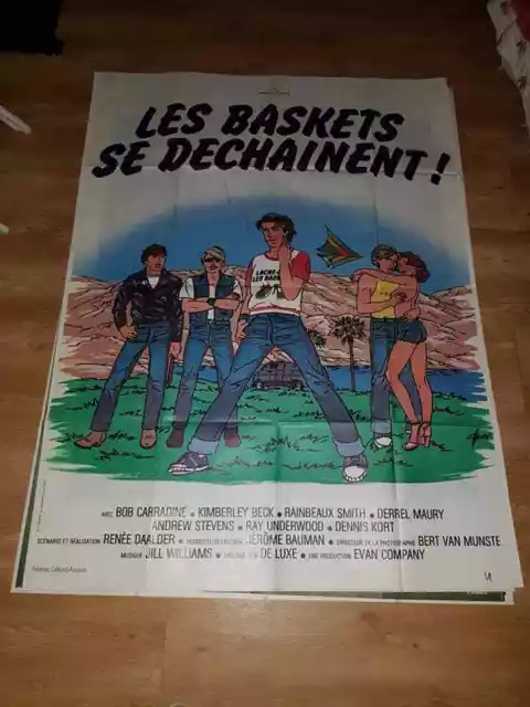 Affiche de cinéma d'époque du film: LES BASKETS SE DECHAINENT de 1976(120x160cm)