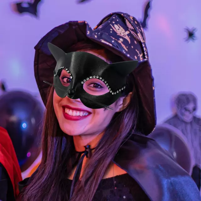 FEMMES CHAT NOIR Masque Halloween Déguisement Panthère Latex Pour