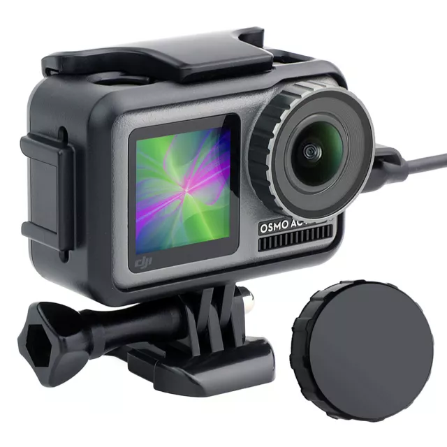 Protective Frame Case Housing Mount with Cold Shoe Adapter for DJI Osmo Action