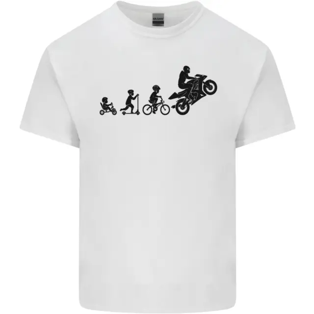 T-shirt top moto Evolution divertente biker moto da uomo cotone