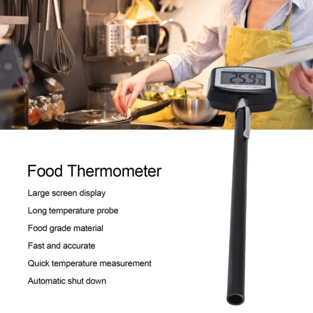 Digital Food Thermometer With LCD Display BBQ Grill Kitchen Baking Meat SD SL