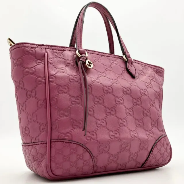 Authentic GUCCI Guccissima Tote Bag Pink Genuine