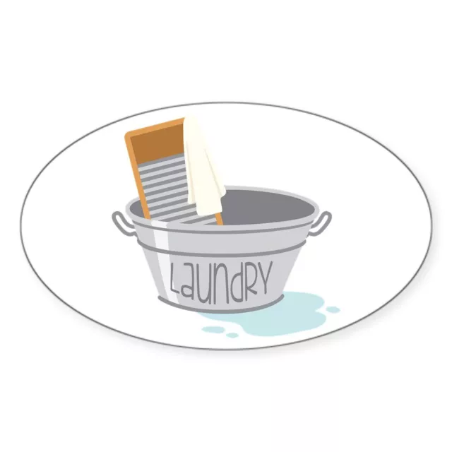 CafePress Laundry Sticker Oval Bumper Sticker, Euro Oval Car Decal (1279886073)