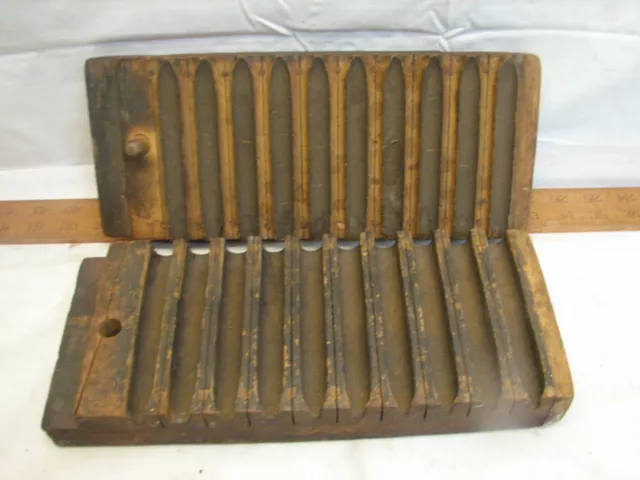 Primitive Durex Wooden 10 Cigar Mold Press Tobacco Factory Tool Tobacciana