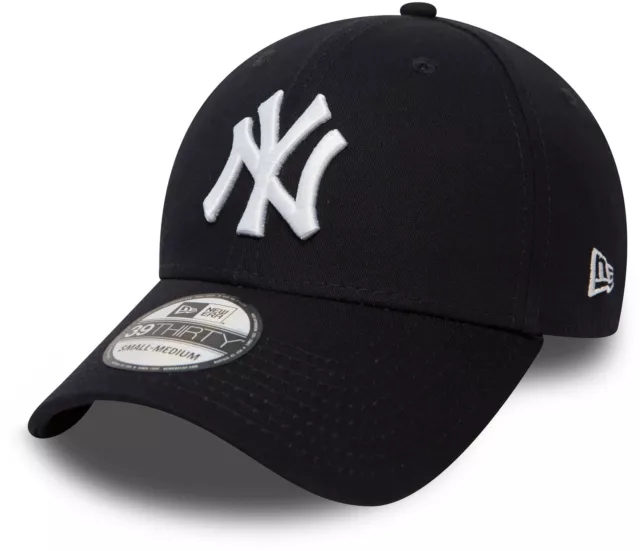 New York Yankees New Era 39Thirty Liga Negro Básico Gorra de Béisbol Stretch Fit