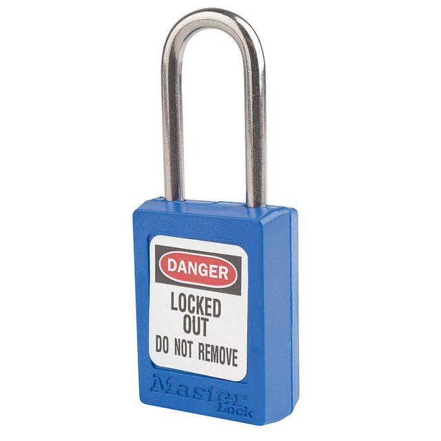 MASTER LOCK S31KAS12BLU Lockout Padlock,KA,Blue,1-13/16"H,PK12