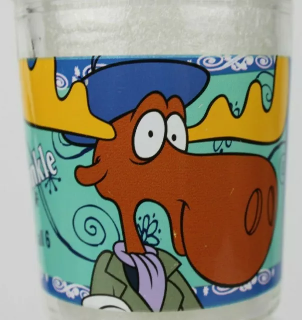 Vintage The Adventures Of Rocky And Bullwinkle Bama Jelly Glass #1 Bullwinkle