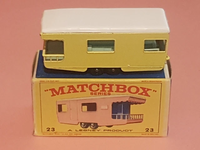 Matchbox Lesney - Caravane Remorque N°23 - Année 1962 - Miniature Neuve, Boîte Originale