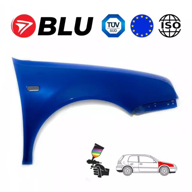 Kotflügel für VW GOLF IV 4 LW5Z rechts blau 97-06 Vorderseite lackiert neu