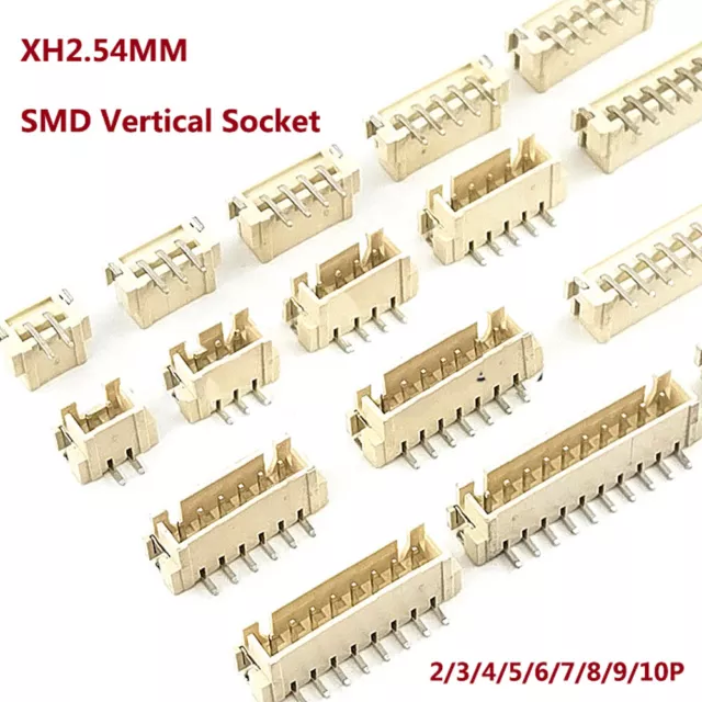2/3/4/5/6/7/8/9/10P XH2.54MM Pitch SMD Vertical Socket Pin Header PCB Connectors