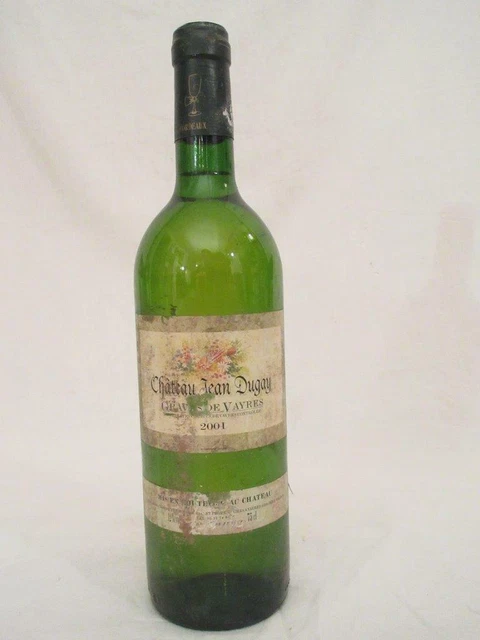graves de vayres château jean dugay  blanc 2001 - bordeaux france