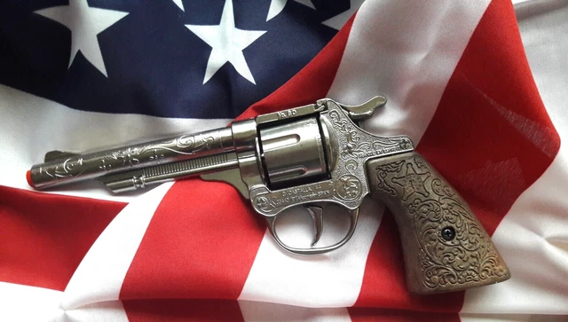 CAP GUN WESTERN légende OUEST Américain revolver métal COWBOY FRONTIER ...