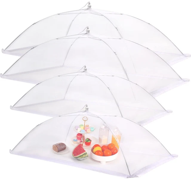 4 Pcs Extra Large Mesh Food Cover Tent Umbrella Food Screen Covers