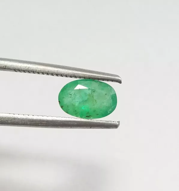 0.99 Ct Naturel Oval Cut Zambien Emerald Nice Green Earth Mined Gemstone 8x5.4MM