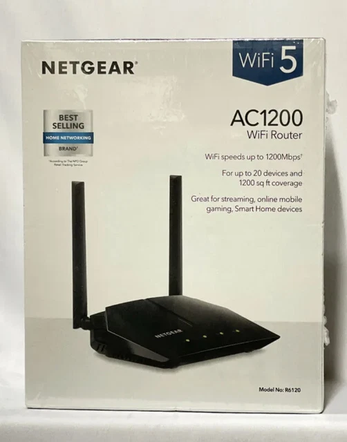 NETGEAR AC1200 WIFI5 ROUTER SPEEDS UP TO 1200Mbps UP TO 20 DEVICES