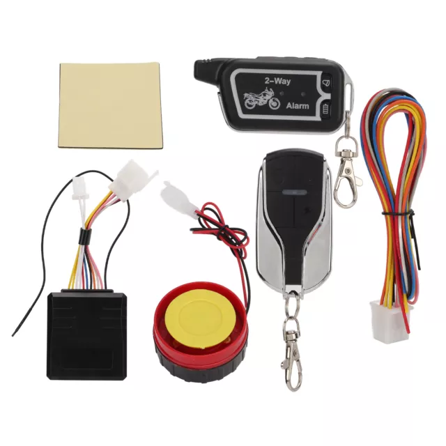 Motorcycle Two Way Alarm System Vibration Sound Alert LCD Remote Control Anti