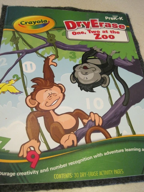 CRAYOLA Dry Erase One, Two at the ZOO 30 Page 2011 KIDS' UNUSED