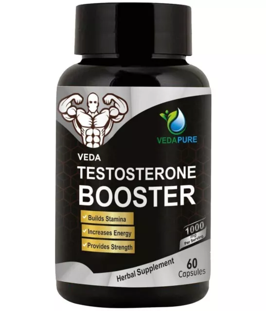 VEDAPURE Cápsulas potenciadoras de testosterona (60 unidades) para energía,...