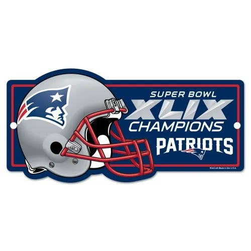 New England Patriots NFL Champs Champions Super Bowl 49 XLIV Sign