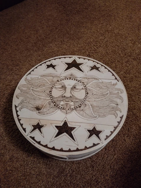 Folk Art Decorated Cheese Box