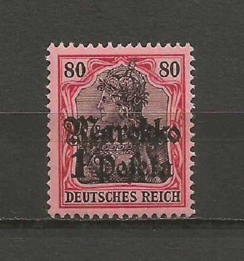 Reich Auslandspostamt kolonien Marokko 1911 Mi 54 1 peseta on 80 c MH*