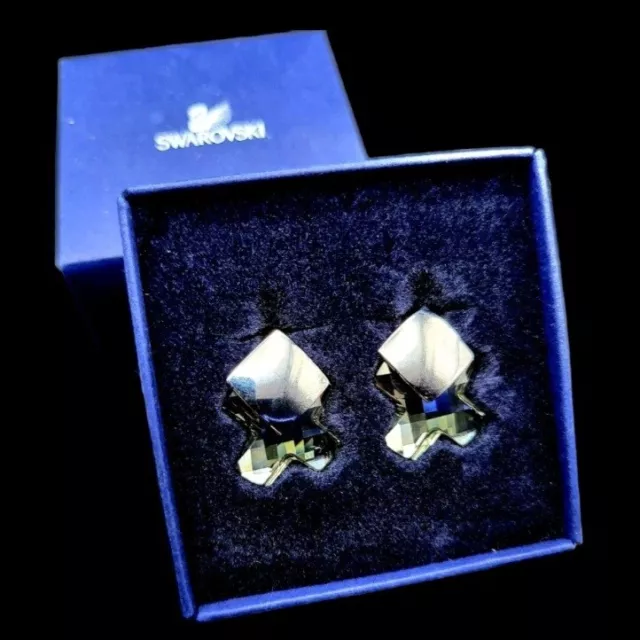 °♡ Genuine Swarovski Crystal  Cufflinks ♡° Signed Swan ° Box Included ♡°