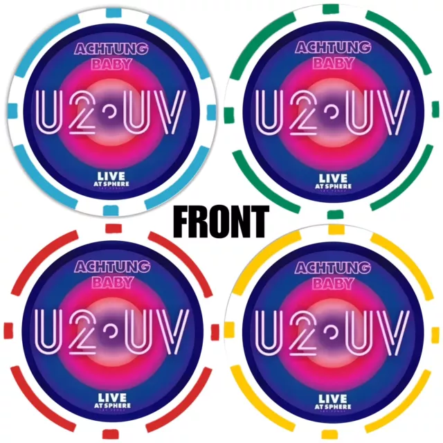 U2 - The Sphere - Las Vegas - Collectors Items- Poker Chips - (4) Chips! 2