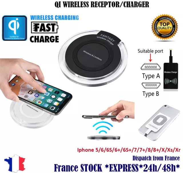 Patch Qi wireless Receptor charger iPhone samsung HTC sony LG Xiaomi huawei Noki