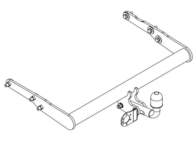 Attelage pour Volkswagen Transporter T6 VI depuis 2019+faisceau 7-br+adaptateur 3