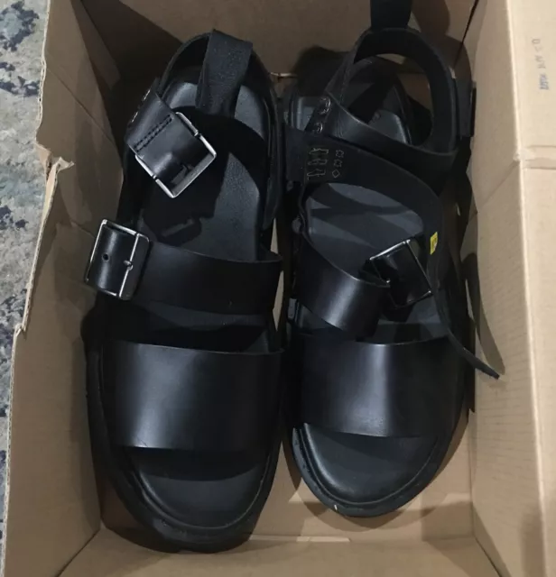 DR. MARTENS GRYPHON Sandals Black Brando Used 9 Mens Or 10 Womens 3